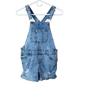 Girls Vigoss Denim Shortalls Size Large